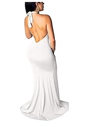 Vestido de sirena para mujer, elegante, sin espalda, para fiesta