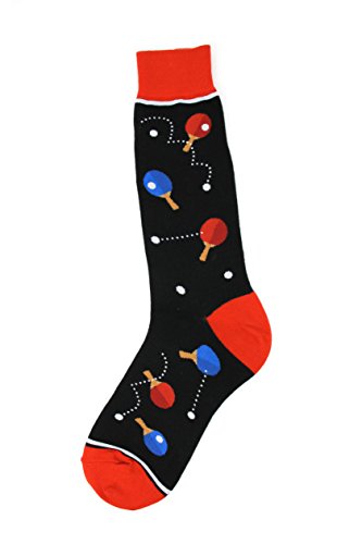 Foot Traffic, Men's Sports-Themed Socks, Ping Pong (Men's Shoe Sizes 7-12)