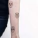 COKOHAPPY Day of the Dead Sugar Skull Temporary Tattoos (96 Counts), Halloween Face Tattoo Sticker Black Skeleton Web Red Roses Tattoo for kids Boys Girls Mexican Halloween Decor Party