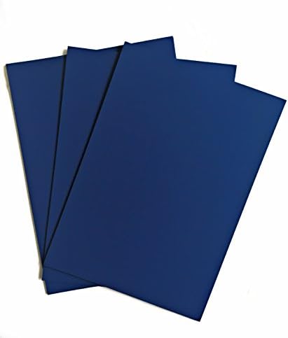 Merakii Smoothly Tactile Double Sided 260GSM Paper Board Sheet (Deep Blue) - Pack of 10