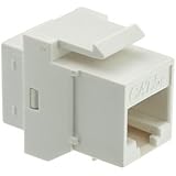 CableWholesale CAT5E, RJ45 Inline Keystone Coupler, White (310-220WH)