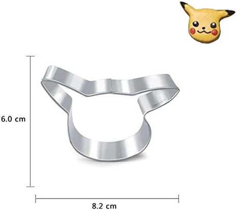 SULUO Pikachu Stainless Steel Cookie Cutters Cartoon Pokemon Party Cookie Baking Molds Kitchen Tool,D