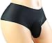 aishani Men's Smooth Pouch Panties Hipster Briefs Underpants,M Black