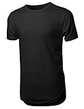 Youstar Men's Hipster Basic Crew Neck Short Sleeve Longline Tee