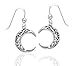 Sterling Silver Celtic Knot Crescent Moon Earrings