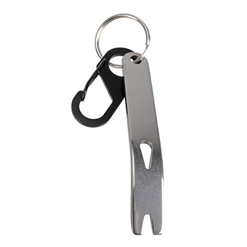 Swatom Stainless Steel Mini Pry Bar EDC Crowbar Multifunctional Pocket Tool Accessories(with Carabiner) - Thumbnail 2