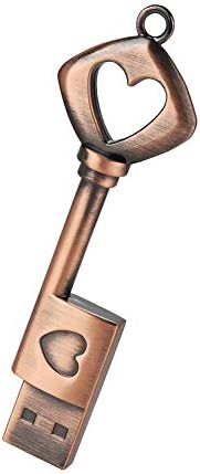 zjr USB Drive 32 gb Pendrive Metal Copper Heart Key Model USB Flash Drive Memory Stick U Disk Metal Key flashdrive Cute