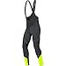 GORE BIKE WEAR Men’s Long Warm Soft Shell Cycling Tights with Braces, Seat-padding, GORE WINDSTOPPER, WS SO, Bibtights+, Size S, Black, WWELMP