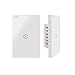 Jinvoo WiFi Wall Light Touch Panel Switch, Remote Control with Smart Phone,No Hub Required, AC 110-240V, Compatiable with Alexa Echo, Works with Google Home