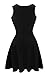 Heloise Women's A-Line Wide Round Neck Sleeveless Pleated Little Cocktail Party Dress