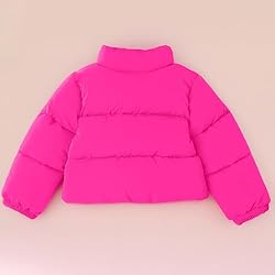 Amazon Essentials Girls' Cropped Full-Zip Puffer