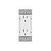 Insteon Smart Dual On/Off Wall Outlet, Top & Bottom Outlets Independently Controllable, 2663-222 (White) - Insteon Hub Required for Voice Control with Alexa & Google Assistant