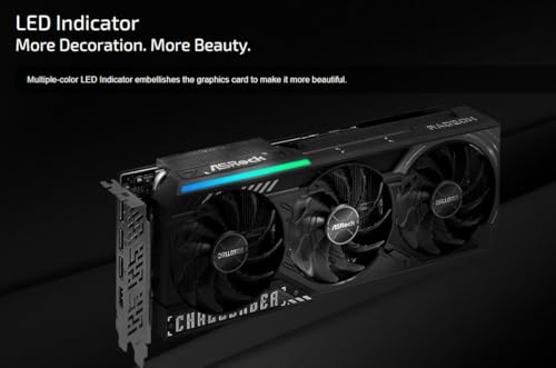 GPU ASROCK AMD RADEON RX 9070 XT CHALLENGER 16GB GDDR6 256 BITS 90-GA61ZZ-00UANF