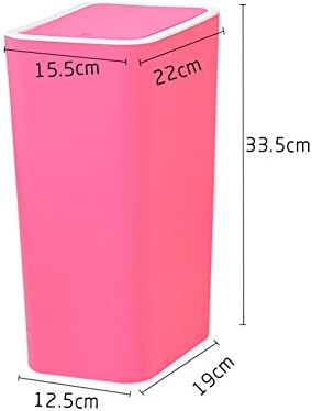 PEIISFUGB Bathroom trash bin household toilet trash kitchen trash living room with plastic trash can-K