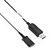 Call Center Headset Quick Disconnect QD Cable to USB Plug Adapter Compatible with Plantronics Headset QD Connector Plug to Any Computer Laptop VOIP Softphone