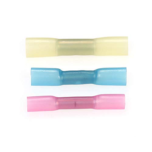 Studyset 300Pcs 22-10Awg Heat Shrink Insulated Butt Crimp Splice Wire Connector Terminals