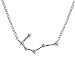 TQS Pendant Horoscope Necklace - Silver Plated Zodiac Sign Constellation Astrology Choker - Christmas Birthday Gift for Women, Girls - Cancer
