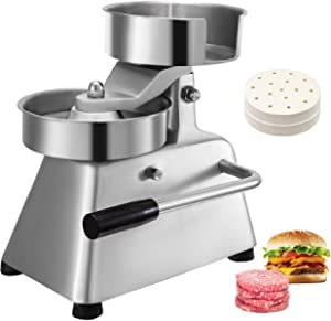 VBENLEM Commercial Hamburger Patty Maker 150mm/6inch Stainless Steel Burger Pre…