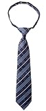 Retreez Tartan Plaid Styles Woven Microfiber Pre-tied Boy's Tie - Navy Blue - 24 months - 4 years