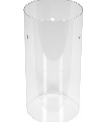 XiNBEi Clear Glass Lampshade Replacement – Cylinder Glass For XB-P1110-CH/MB, 4" Wide X 12.25" Tall, Modern Simple Design, Easy Install
