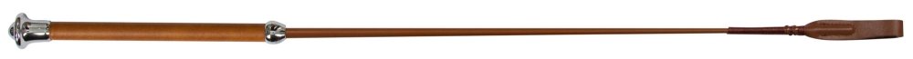 Kerbl Unisex Cognac Spring Whip Leather Handle with Lash Whip – 65 cm