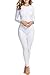 Hotouch Women's Thermal Underwear Set Top Buttoned Soft Jumpsuit for Autumn Union Suit White XL