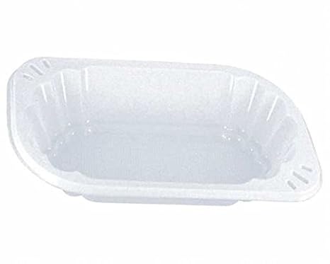 250 Stk. Imbissschalen oval 300 ml, 17,2 x 9,8 x 3,9cm weiß, PP, mit Anfasser / Imbiss- und Pommes-Schale aus Kunststoff ( Po