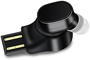 Mini Bluetooth Earphone, Invisible Wireless Headphone in-Ear Earbud with Microphone, 16 Hours Playing Time Earpiece Car Headset USB Charger for iPhone Samsung Smartphone (Black)