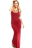 Lolli Couture SCOOP NECK RACER BACK STRETCHY LONG MAXI DRESS