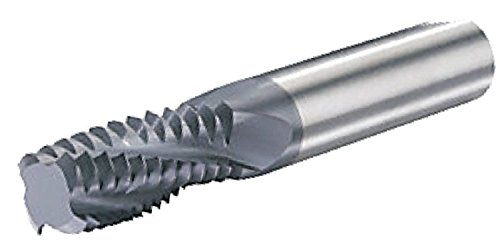 Micro 100 TM-14NPTX Helical Flute NPT Thread Mill, AlTIN Coated, 1