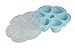 BEABA Silicone Multiportions Baby Food Tray, Oven Safe, Made in Italy, Rain