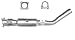 TED Direct-Fit Catalytic Converter Fits: 2005-2007 Dodge Grand Caravan 3.3L/3.8L/2005-2007 Chrysler Town & Country 3.3L/3.8L