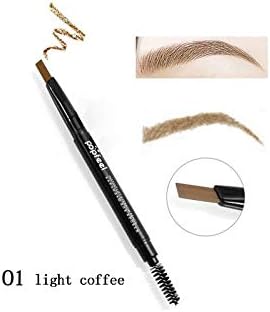Double-End Automatic Eyebrow Pencils Waterproof Long Lasting Brown Pigments Eyebrow Tattoo Makeup Eye Brow Pen Cosmetic light coffee