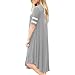 Hotkey Women’s Striped Print Short Sleeve Casual A-line Midi Dress Summer Swing Dress Cocktail Boho Dress Party Dress Graythumb 1