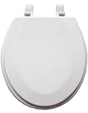 Dream Bath Wooden Toilet Seat with Bevel Edge, White