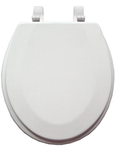 Dream Bath Wooden Toilet Seat with Bevel Edge, White