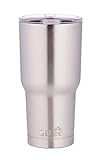 30oz Double Walled Vacuum Insulated Stainless Steel Travel Tumbler Mug - Keeps Drinks Smoothies Shakes Beer Soups Coffee Hot or Cold - Reuseable and Unbreakable (1, 8x4x4)