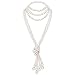 BABEYOND 1920s Imitation Pearls Necklace Gatsby Long Knot Pearl Necklace 49" and 59" 20s Pearls 1920s Flapper Accessories (Knot Pearl Necklace2 + 59" Necklace1) primary