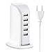 USB Charging Station/Hub, SUPVIN Universal 6A 30W 5 Port USB Wall Charger Power Adapter, Desktop Wall Charging Multi Ports Rapid Adapter for Cellphones, iPad, Camera,etc.