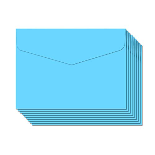 BLUGUL 50 Piece Small Envelopes, Mini Envelopes, 115 x 82 mm, for Birthday Party Supplies, Invitation Cards, Blue
