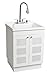 LDR 7712CP-SD Laundry Utility Cabinet Sink Vanity Chrome Faucet with Pull Out Spray and Soap Dispenser