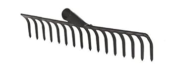 Falcon FGR-16 Steel 16-Teeth Garden Rake Without Handle (Black)