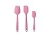 3-Piece Kebley Silicone Spatula Utensil Set With Comfortable Wide Handle Safe Non-toxic Anti-dust Silicone Spatula Set (Pink)