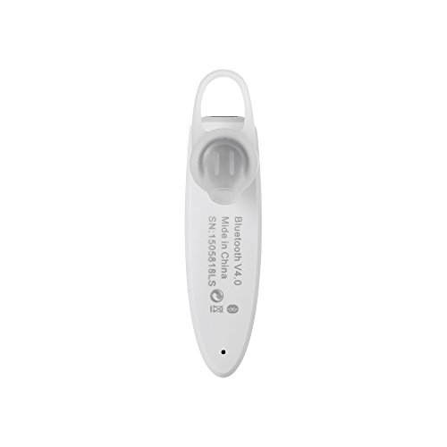 DISUNME Wireless Bluetooth Headset Built in Mic for all Bluetooth Smartphone and Can play 9 hours (White)
