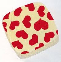 Chocolate Transfer Sheet: Red Hearts. 20 sheets per pack. Each sheet 16" x 9"