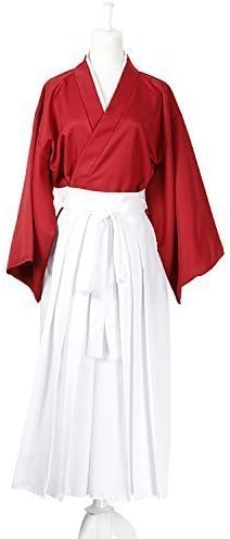 All 4 size: Rurouni to Kenshin Himura Kenshin cosplay costume hakama red ver by EARTH LEAD
