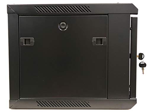 6U Professional Wall Mount Network Server Cabinet Enclosure 19-Inch Server Network Rack Black - Thumbnail 3