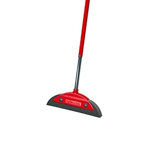Vileda Superfeger Classic bezem, met telescoopsteel en microschuimveeggedeelte, geschikt voor mensen met een allergie