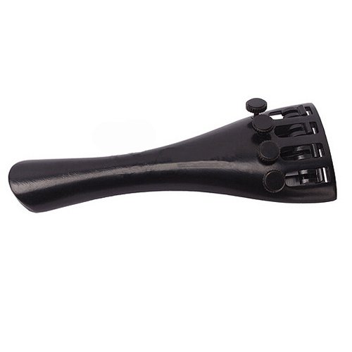 Lexiesxue 3PCS New Aluminium Alloy 4/4 Violin Fiddle Tailpiece with 4 Fine Tuners - Thumbnail 2