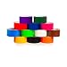 GIFTEXPRESS 12 Assorted Colored Duct Tapes 10 Yards x 2 Inch Rolls,12 Multi Purposes Bright Colors Tapes Great for DIY Art Kit Home School, Colors: Black Navy Purple red Orange White Teal Lime Green